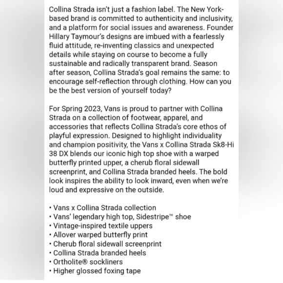 NWT Vans X Collina Strada Sk8 Hi Sneakers, Pink & Orange, Mens Sz 10, Wm Sz 11.5 - Picture 13 of 13